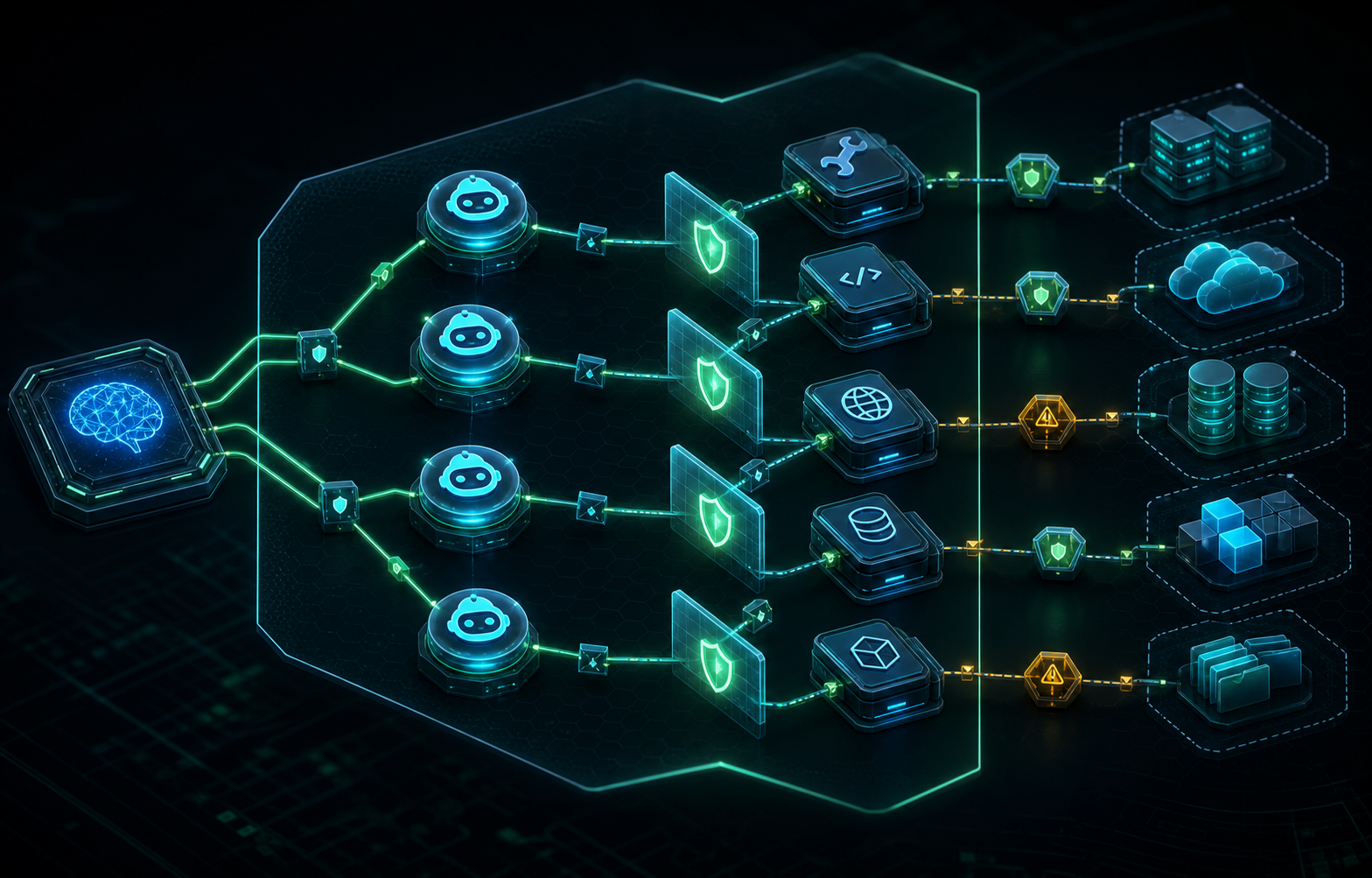 MCP and LangGraph multi-agent orchestration visual